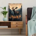 thumbnail image 5 of Qisvanset Framed Canvas Wall Art, 12x16 Inch Panoramic Moose Woodland Animal Hanging Art, 5 of 5