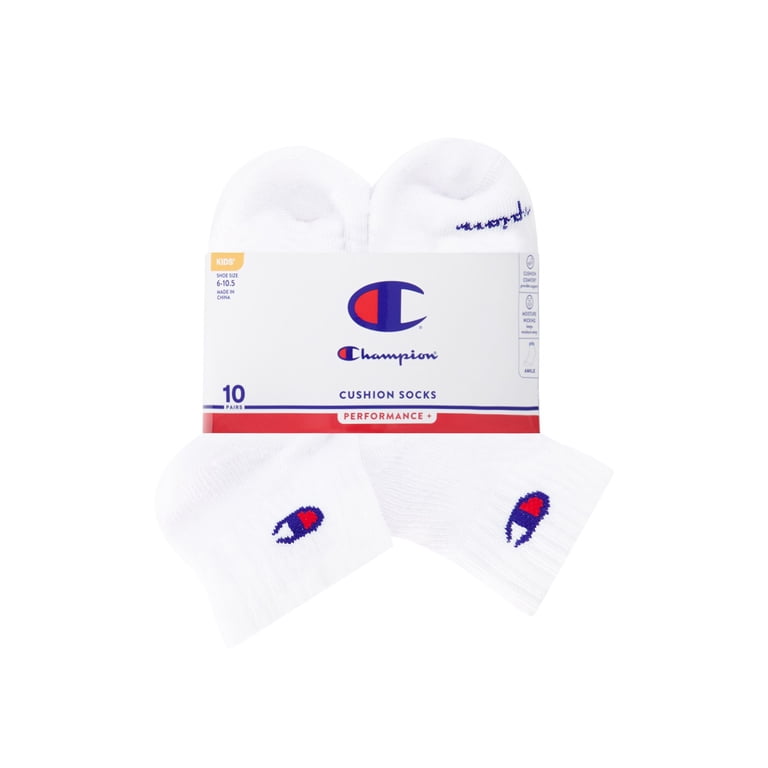 Champion Boys Cushion Performance+ Ankle Socks 10-Pack photo 2