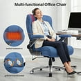 thumbnail image 5 of EOP 23.62'' Extra Wide Office Chair, 600 Lbs Big and Tall Executive Office Chair with Heat and Kneading Massage, Ergonomic Computer Chair with 3D Flip-up Arms, Blue, 5 of 10