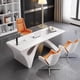 thumbnail image 2 of Laptop Meeting Office Desk Executive Computer Luxury Corner Stand Storage Office Desk Drafting Scrivania Angolare Furniture HDH My Lux Decor Round, 2 of 13