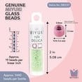 thumbnail image 3 of Miyuki Delica Seed Beads – Size 11/0 (1.6 mm), DB0237, Crystal/Light Green-Lined, 7.2 g, Approx. 1440 Beads, 3 of 7