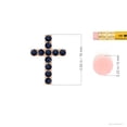 thumbnail image 3 of ANGARA Natural Flat Prong-Set Blue Sapphire Cross Pendant in 14K Rose Gold for Women (Size-2mm) | September Birthstone, Birthday, Anniversary, Jewelry Gift for Women | Natural Blue Sapphire Necklace, 3 of 8