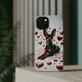 thumbnail image 4 of DistinctInk Tough Case for Apple iPhone 13 MINI (5.4" Screen), Compatible with MagSafe Charging - Valentine's Day Miniature Pinscher, 4 of 6