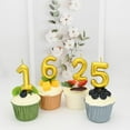 thumbnail image 3 of Hltser Birthday Candles Numbers 2.36 inch Party Cake Topper 1 Piece (Brown  Number 6), 3 of 6