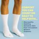 thumbnail image 5 of Calcetines para diabéticos Doctor's Choice para hombre, color blanco, 4 pares, talla XL, 5 of 6
