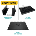 thumbnail image 3 of HK SYSTEMS 18inch Heavy Duty Black POS Cash Drawer with 5Bill/8Coin "Stainless Steel" Front, Ball Bearing Slides, 3 of 9
