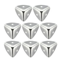 Unique Bargains Metal Box Corner Protectors Edge Guard Protector 25 x 25 x 25mm Silver Tone 8Pcs
