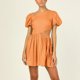 thumbnail image 2 of Moda mujer sexy verano digaonl collar ahueca hacia fuera sólido mini vestido de manga corta Fridja bnh234, 2 of 9