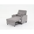 thumbnail image 5 of 3-In-1 Convertible Chair Pull out Sleeper Sofa Bed,Single Sofa Chair with Usb Ports Wear-Resistant and Anti-Scratch,Convertible Sleeper Chair for Living Room,Light Grey, 5 of 7