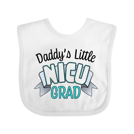 

Inktastic Daddy s Little Nicu Grad in Blue with Banner Gift Baby Boy or Baby Girl Bib