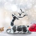 thumbnail image 4 of Fiudx Ofertas de la semana Decoración navideña de acrílico transparente con diseño de ciervo y nieve de cristal de hielo para Navidad, 4 of 7