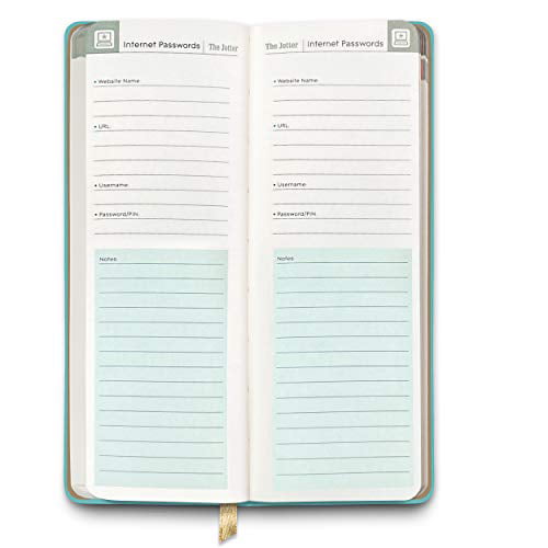 Studio Oh Leatheresque Internet Passwords Jotter Journal Available in 4 Colors Black 
