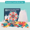 thumbnail image 3 of Tangrams Pattern Blocks Set,  Rugged Puzzle Geometric Blocks Toys Early Learning Interactive  for Kids, 3 of 7