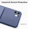 thumbnail image 3 of iPhone 11 Case 2019 (6.1 Inch) Liquid Silicone Card Slot Soft Thin Ultra Slim Fit Cover Shockproof Anti Scratch Microfiber Lining Full Body Protection Shell for iPhone 11-Lavender Grey, 3 of 12