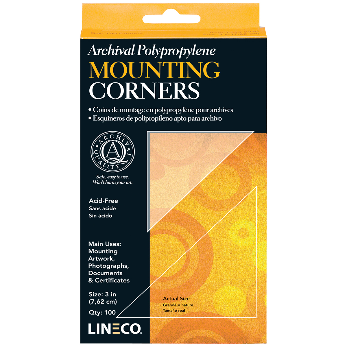 Polypropylene Photo Mounting Corners 100/PkgClear 3" Walmart Canada