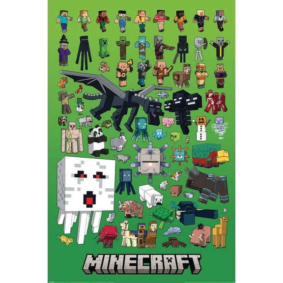 Minecraft - Gaming Poster (Character Montage) (Size: 24" x 36")
