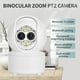 thumbnail image 4 of Cámara inalámbrica con conexión Bluetooth y WiFi, cámara de 4 MP FHD para interiores, cámara con lente de 360 grados, visión nocturna a todo color, alarma de seguimiento móvil, cámaras de doble lente., 4 of 9