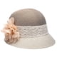 thumbnail image 1 of Sombrero EPOCH CL2265NATURAL Cloche de Lino Bicolor con Flor, 1 of 1