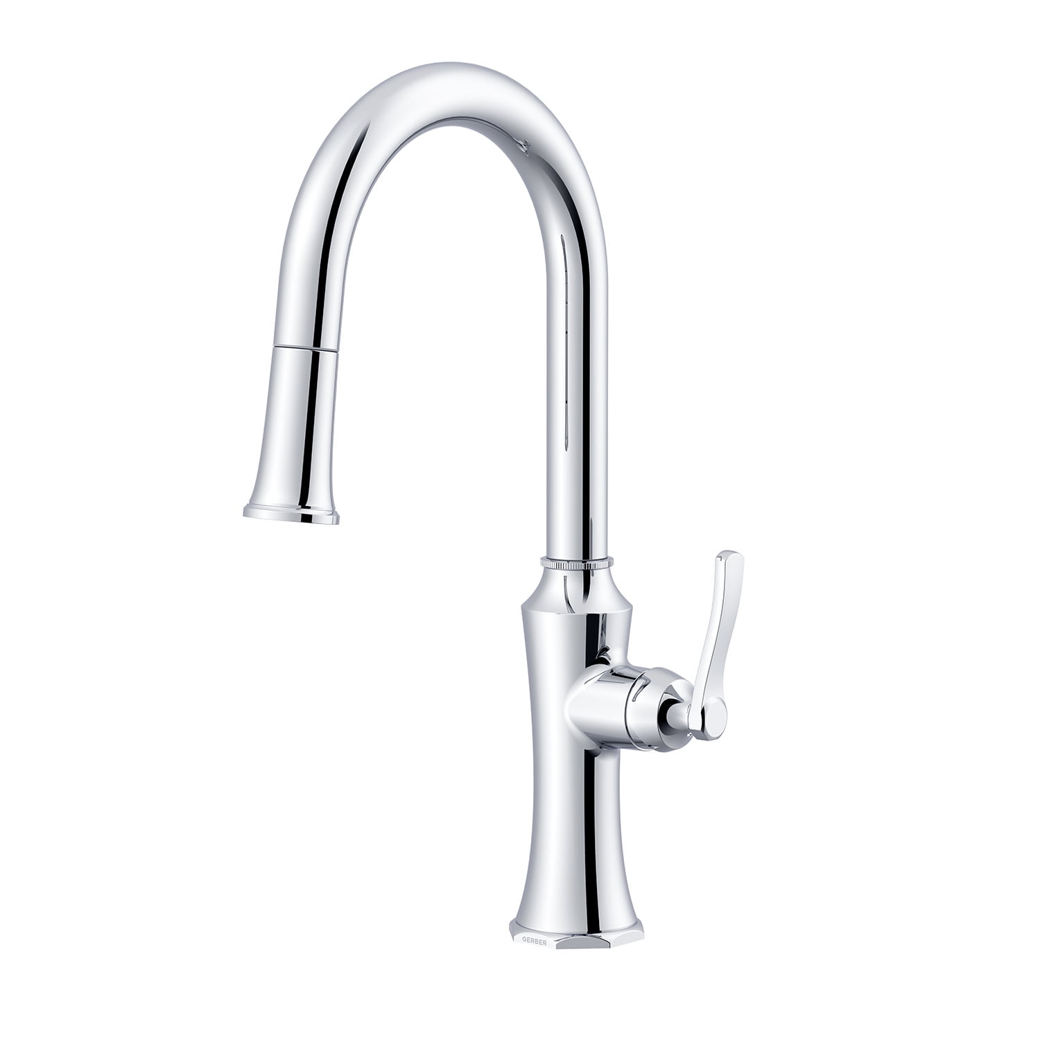 Gerber D454028 Draper 1.75 GPM Single Hole Pull Down Kitchen Faucet - Chrome
