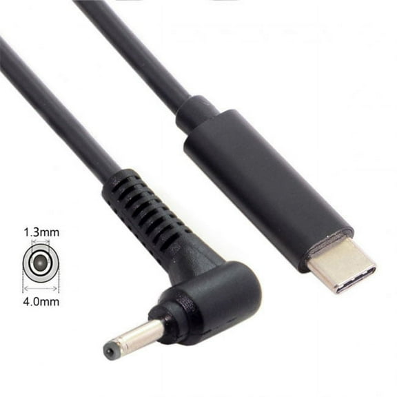 Chenyang CY Type C USB-C Input to DC 4.0*1.3mm Power PD Charge Angled Cable for Laptop 18-20V Adapter