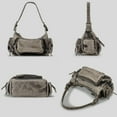 thumbnail image 7 of Zhengup Retro Vegan Leather Tote Bag for Women Y2k Shoulder Crossbody Purse Top Handle Satchel Multiple Pockets Handbag, 7 of 7