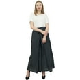thumbnail image 2 of Phagun Black Cotton Tie Knot Waist Thai Fisherman Pants Boho Yoga Trousers-S, 2 of 7