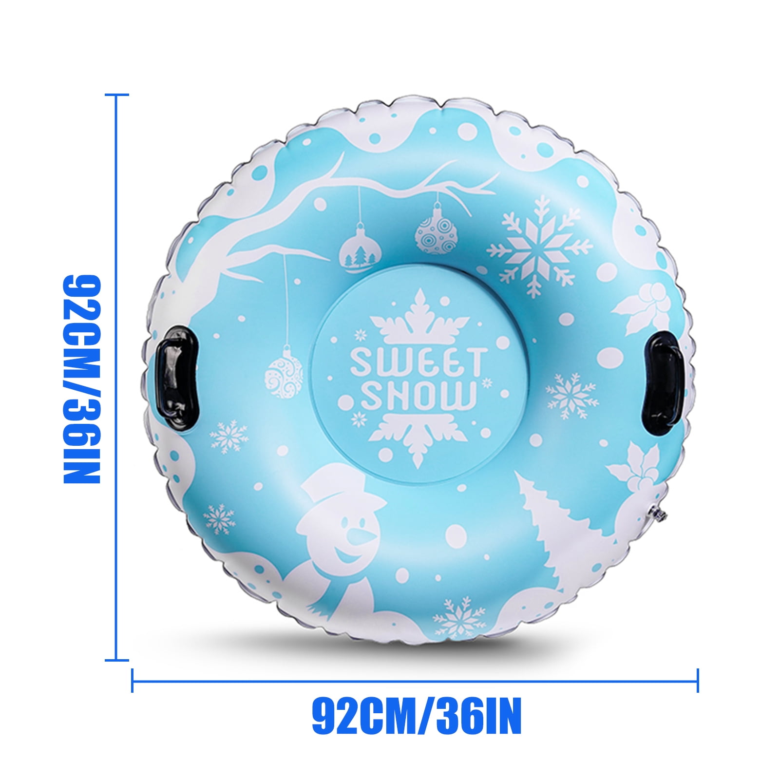 scurora 2 Pack Snow Tube, 36" Cold-Resistant Inflatable Snow Sled, Thickened Heavy Duty Sleds for Winter with Handles, Winter Toys for Outdoor Sledding Snow Tube Sports