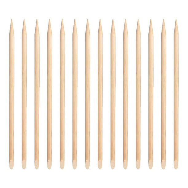 100 palitos de madera para quitar cutículas, para manicura y pedicura.