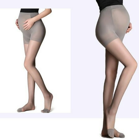 

Hanas Fashion Socks Pregnant Women Stockings Thin Pantyhose Summer Solid Oversized Bottom Socks Gray One Size