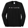 thumbnail image 2 of Friends Amigos Parody Pop Mens Long Sleeve Shirt, Black, Small, 2 of 3