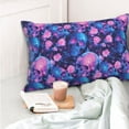 thumbnail image 4 of Kdxio Cotton Pillow Cases 20"x30" Pillowcases,Soft and Breathable Bedroom Pillow Cases-Blue Skull Rose-No Pillow Core, 4 of 5
