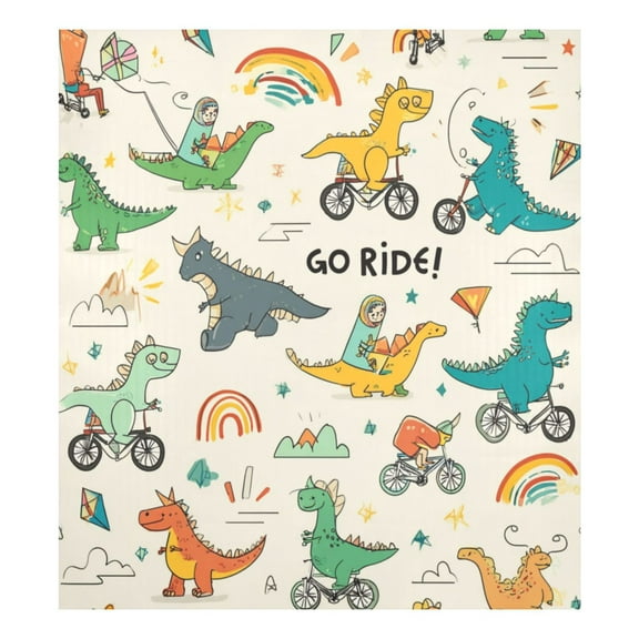 IAUYY Magnetic decorative sticker - 23x26 Inch PVC Refrigerator Decorative Cover, Removable DIY Art for Kitchen Appliances Cute Little Dinosaur