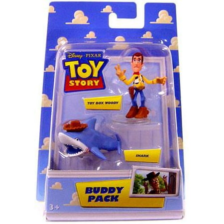  Toy Story Buddy Pack Toy Box Woody Shark Mini Figure 2 