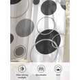thumbnail image 6 of Sheer Curtains 63 Inch Length, Grey Black Polka Dots Semi Sheer Curtains Light Filtering Window Treatment, Modern Abstract Art Privacy Voile Drapes for Living Room Bedroom 52x63 Inch, 6 of 7