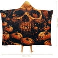 thumbnail image 2 of Halloween Wearable Blanket Cozy Hooded Blanket Pumpkin Throw Cloak Wrap for Men Women Gifts, 2 of 6