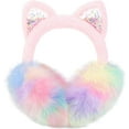 thumbnail image 2 of Kids Adjustable Winter Warm Furry Cat Ear Warmers for Girls Boys Outdoor, 2 of 7
