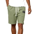 thumbnail image 7 of Mens Swim Trunks Men's Casual Waffle Weave Drawstring Shorts Textured Comfortable Crop Pants with Elastic Waist Pockets Summer Lounge Daily Beach Shorts for Home Vacation Light Green 4XL, 7 of 7