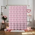 thumbnail image 4 of Valentine's Day Shower Curtain Cute Bow Bathroom Curtains with Hooks, Waterproof Fabric Pink Sweet Love Heart Bath Shower Curtains Set for Bathroom Bathtubs Valentines Decor 72x72 Inch, 4 of 9