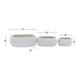 thumbnail image 3 of DecMode White Ceramic Indoor Outdoor Planter, Set of 3 17", 13", 8"W, 3 of 8