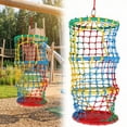thumbnail image 6 of golytefs Kids Safety Rope Ladder Net Polyester Rope Ladder Load Safety Protection 31.5x31.5x78.74in Climbing Safety Net for Treehouse Backyard Monkey Bars (3 Tiers), 6 of 8