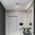 thumbnail image 4 of Mini Style Modern Decor Crystal Flush Mount Ceiling Light Fixture Crystal Chandeliers Light Ceiling Lamp for Hallway, Bar, Kitchen, Dining Room, Kids Room (6 inch Shade Dia), 4 of 7