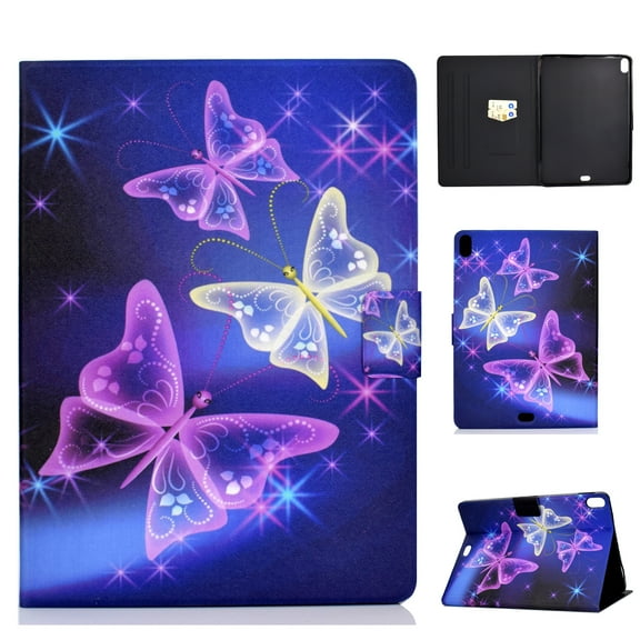 Case for iPad Pro 11-inch 2018 Tablet, Allytech Smart Shell Cover with Auto Sleep Wake Feature Multi Viewing Stand Slots Cover for Apple 11-inch Tablet iPad Pro 11-inch 2018 Release, Sparkle Butterfly