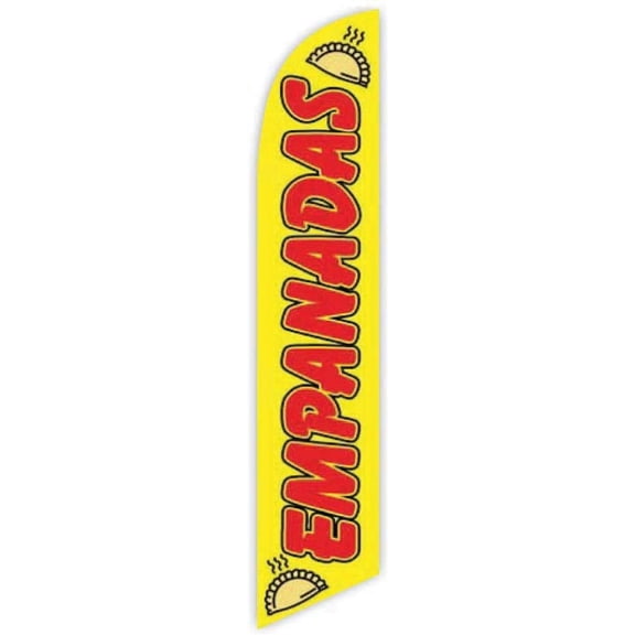 Cobb Promo Empanadas Yellow Advertising Feather Flag 12ft - Replacement Flag Only Without Poleset