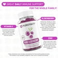 thumbnail image 4 of PUREFINITY Elderberry Gummies with Sambucus, Vitamin C & Zinc, 3-in-1 Antioxidant Supplement, 60 Gummies, 4 of 7