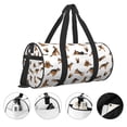 thumbnail image 3 of Zufioo German Shepherd Dog Print Round Sports Travel Duffel Bag, Airplane Weekender Bag, Waterproof Gym Backpack, Unisex, 3 of 6