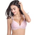 thumbnail image 3 of Womens Bras,Triangular Leaf Print Front Button Maternity Nursing Bra(80B-95B), 3 of 5
