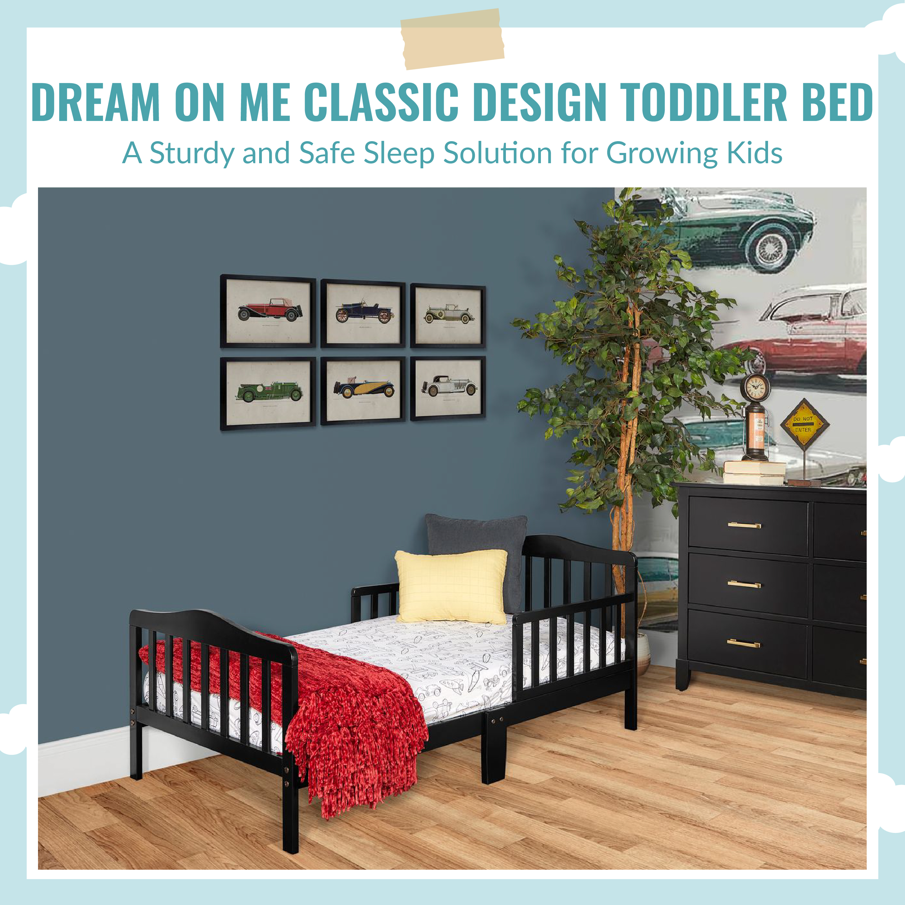 Dream On Me Classic Design Toddler Bed, Black - image 2 of 10