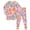 Orange, variant on NOEGOEU Halloween Pajamas Kids Boys Girls Funny Graphic Long Sleeve Sleepwear Set 2-9 Years (Dark Purple,5-6 Years)