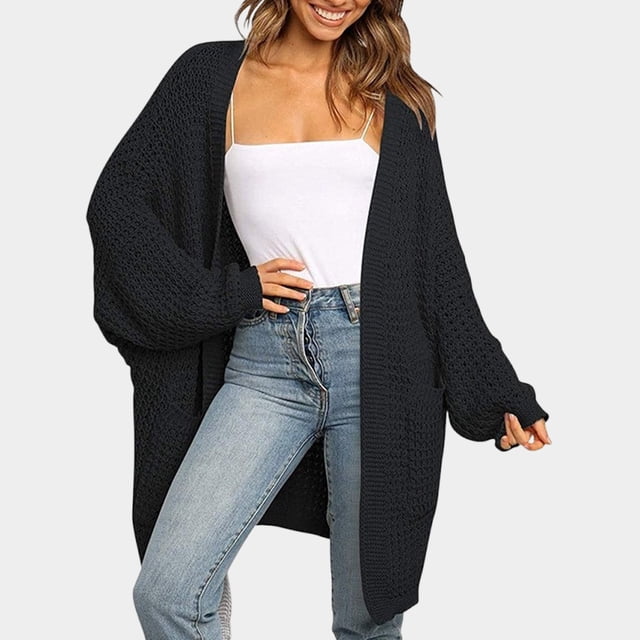 Prendas de abrigo y chaquetas informales sin mangas y sin capucha para mujer, blusas casuales con bloques de color, camisetas de manga larga con cuello redondo, tops para mujer
