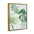 thumbnail image 3 of Monstera Overlapping Leaf Sprigs Botanical & Floral Graphic Art Metallic Gold Framed Art Print Wall Art, 3 of 6